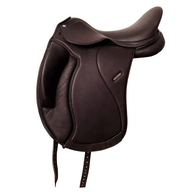 ZAYZAA {Gi-11{ Dressage Treeless Saddle with Velcro Pannel and Knee Blocks