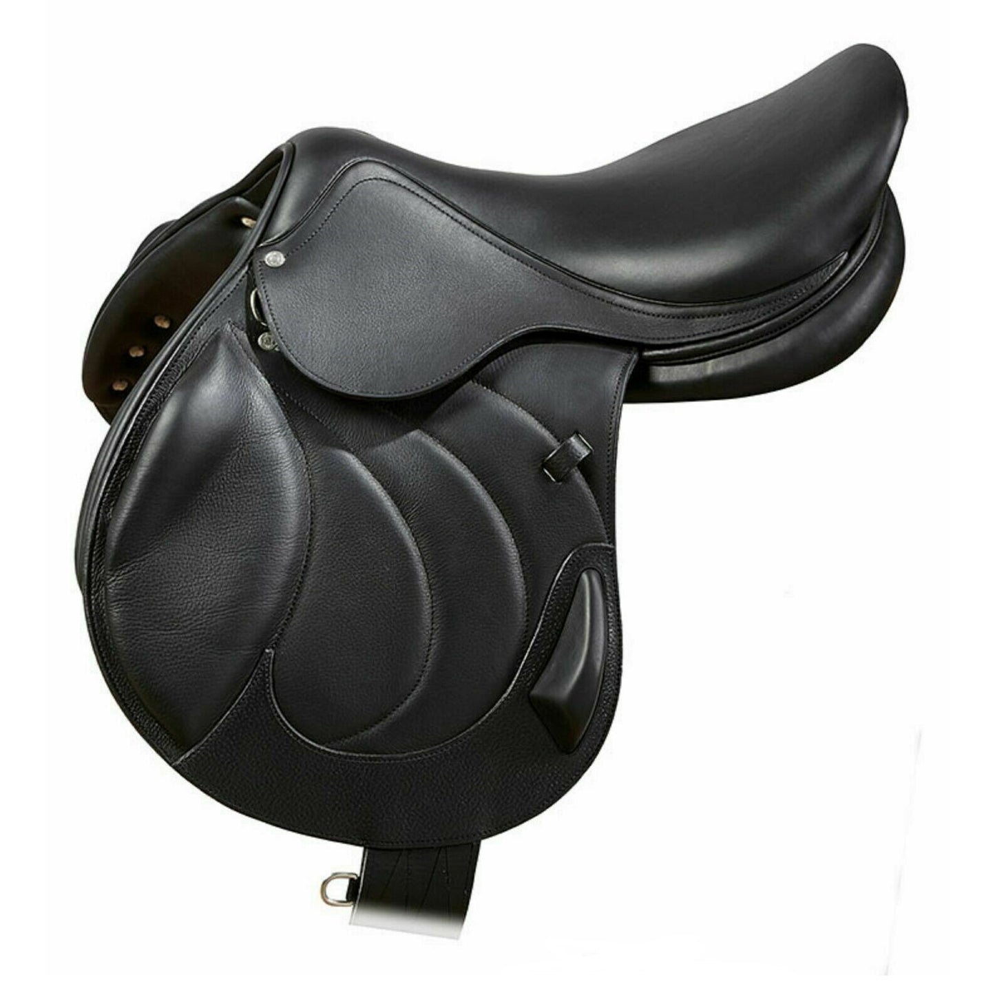 ZAYZAA Close Contact Leather English Jumping Horse Riding Saddle & Tack Set 12″ to 18″