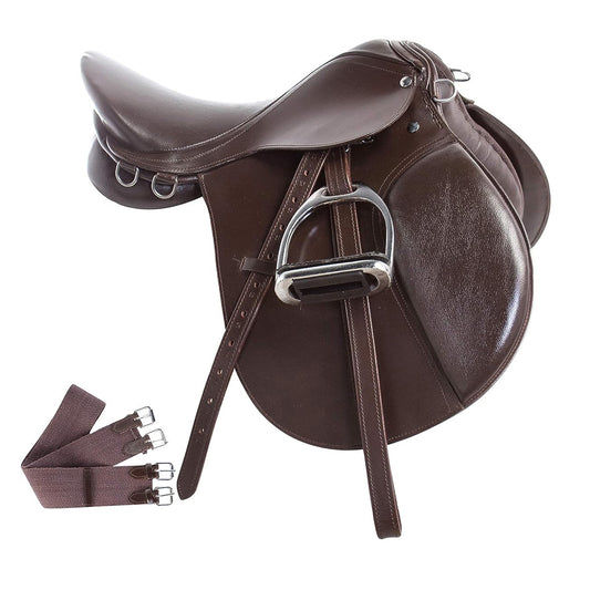 ZAYZAA Brown Leather English  Saddle