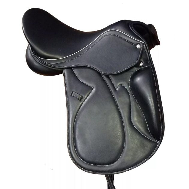ZAYZAA {F1-123} Dressage Treeless Saddle with Velcro Pannel and Knee Blocks