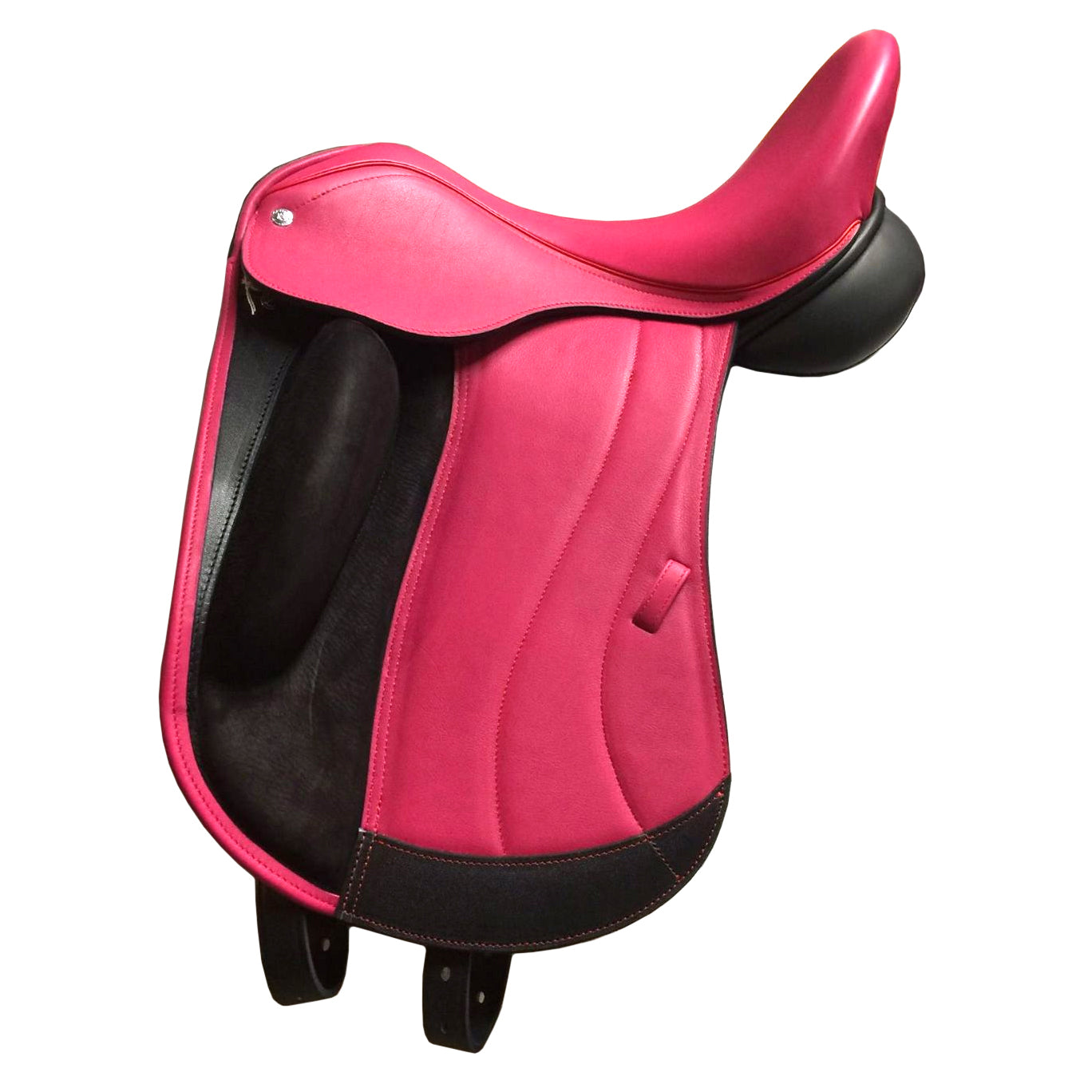 ZAYZAA {K3-15} Dressage Treeless Saddle with Velcro Pannel and Knee Blocks