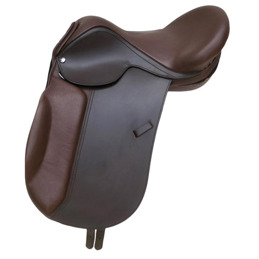 ZAYZAA {F1-11} Dressage Treeless Saddle with Velcro Pannel and Knee Blocks